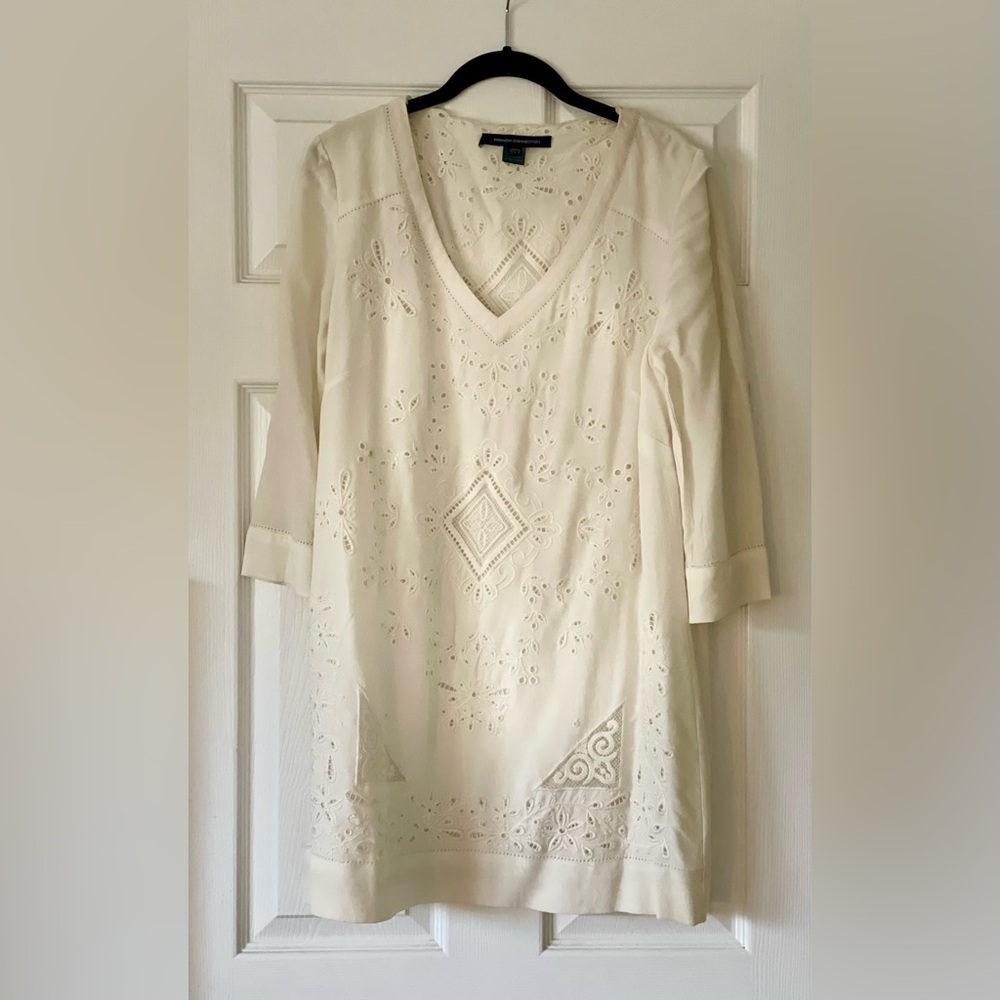 French Connection Cream Shirt Dress